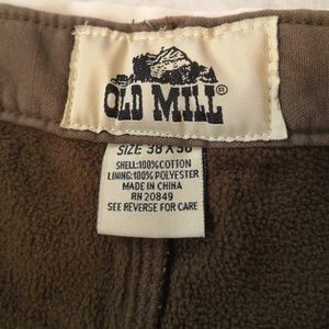 Old Mill Men's Brown Fleece Lined Pants 38 x 30